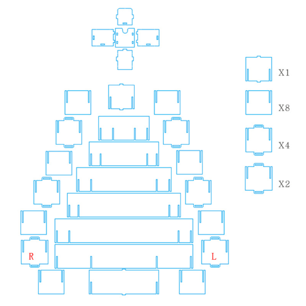 Julgranar Kalender Trä Lådor Box Barn Present Festival Party Hemmakontor Bordsskiva Dekoration Förvaring