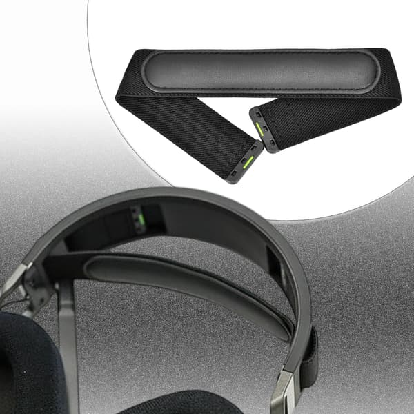 Fleksibelt hovedbånd med pude til HS80RGB for problemfri pasform og komfort Black