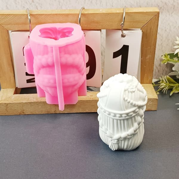 Silikoneform 3D Loulan Prinsesse Lysforme Støbeforme Ornamentforme