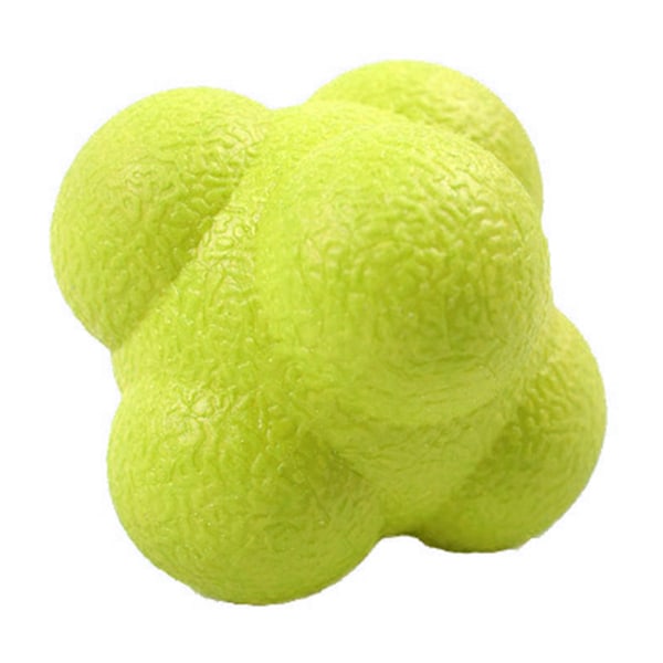 Hexagonal Reaction Tennis Baseball Utomhusmotion Sport Fitness Agility Ball Yellow 7cm