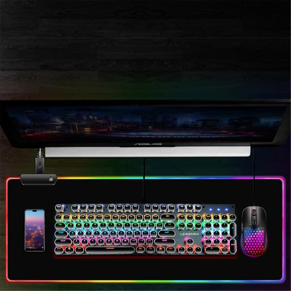 Gaming Musematte LED Musematte Datatastaturmatte Musematte Utvidet Stor