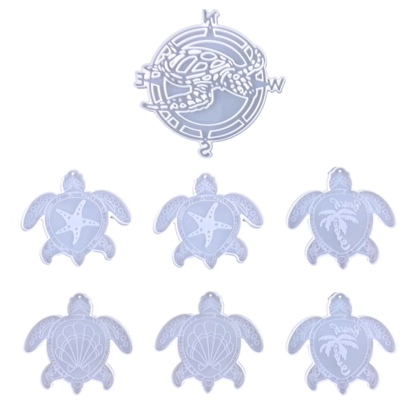 1 set för Turtle Wind Chime Hänge Drop Lim Form Diy för Turtle Wind Chime Vardagsrum Vägghänge Dekoration Silikon