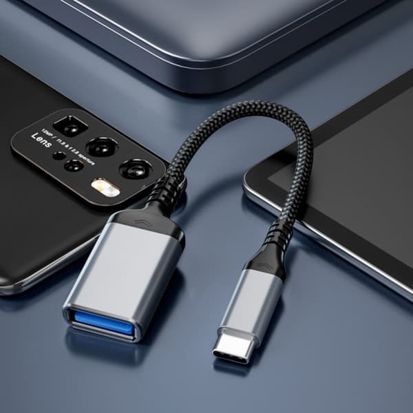 Multifunktionelt USB C OTG-kabel Link Mus Flashdrev til Type C Telefoner Tablets