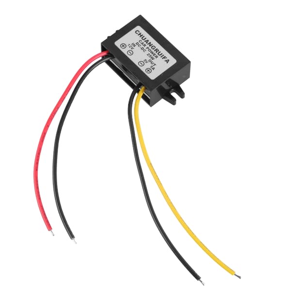 12V til 5V Konvertere Step Down Modul Strømadapter 5V 5A 25W Output Konnektorer