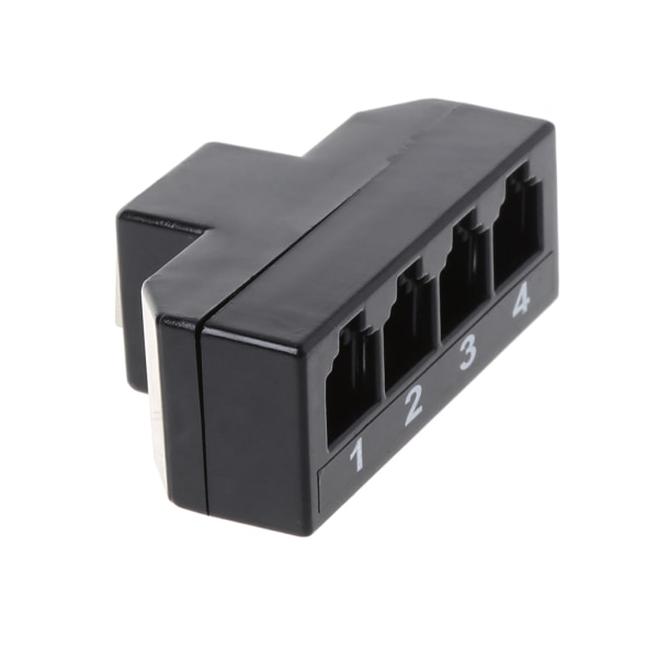 RJ11 6P4C Hona Till 4 Ethernet RJ45 8P8C Hane F/för M Adapter Converter Kabel Ph