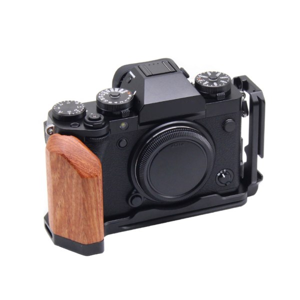 Kameraburriggar för X-T5 Case med L-Shape Grip Snabbkopplingsplatta Fästestabilisator för X-T5 kamera Silver