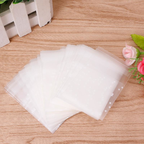 100 st jul självhäftande kaka godis behandla present DIY plast paketpåse null - M