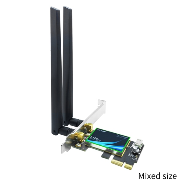 1200 Mbps Dual-band trådlöst WiFi-kort 802.11ac Bluetooth-kompatibelt 4.0 PCI-E WiFi-adapter 2.4G-/5G-För stationär dator Bärbar dator
