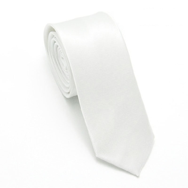 Herre Blank Sublimering Slips Ensfarget Hvit DIY Varmeoverføring Polyester Slips