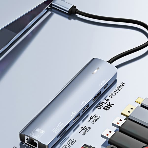 USB Type C -sovittimet 8K 60Hz 7 toimintoa virtalähteelle 100W