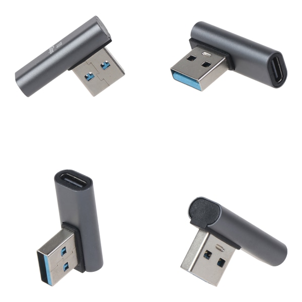 90 graders USB C till USB A-adapter rätvinkel USB A 3.0 Hane till USB Typ C-kontakt för bärbar dator