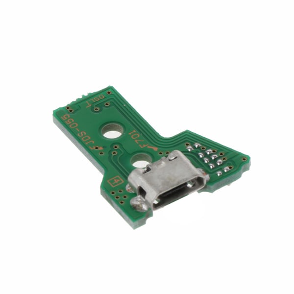 Micro USB Laddningsport Socket Kretskort 12-stifts Flex Ribbon Kabel för JDS-055 Controller