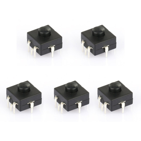 5st Multi typer Slitstark Ficklampa Switch Tryckknapp Lampa Knapp Switch Mini Miljöskyddsbrytare Switch Spärr 8