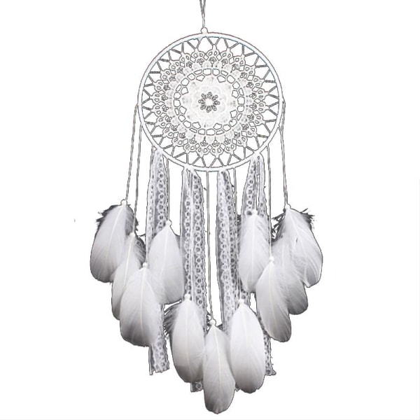 Handgjorda fjäder Wind Chime Makrame Drömfångare Ornament Vägghängande dekor null - MS6133C black