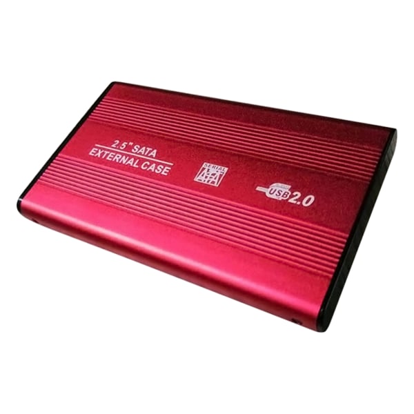 Aluminiumlegering 2,5-tums HDD-fodral USB2.0 till SATA Hårddiskkabinett Adapter För 2,5-tums HDD SSD Hårddiskfodral Box