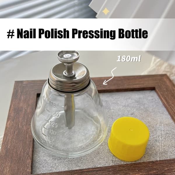 Professionell Glas Nagellösning Dispenser 2st Läcksäker Pressdesign