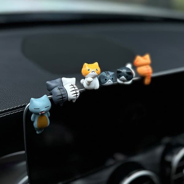 Kitten Ornament Mini Kitten Biltilbehør Selvklæbende Kitten Dekoration