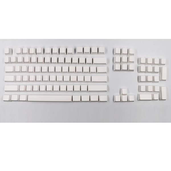CherryHeight Keycaps PBT for 137Keys Keyboard Minimalistisk Hvit Blank Keycap