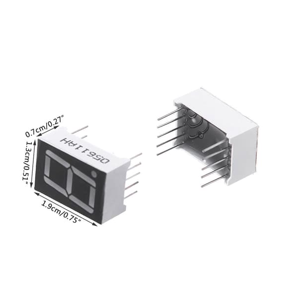 10 st 0,56 tum 7 segment 1 digital LED-skärm Röd Common Cathode digitala rör