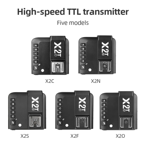 Kamera trådlös blixtkontroll Synkroniserade utlösare X2 X2T-C X2T-N X2T-S X2T-F X2T-O X2TP X2TF