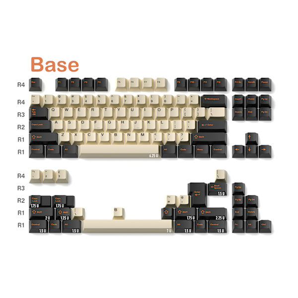 hhkb Karbon PBT Keycap Sett Dobbeltskudd Dye Sub OEM Høyde Bakbelyste Keycaps For Mekanisk Tastatur Profesjonell