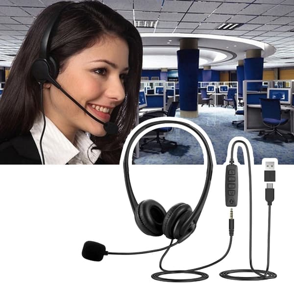 Over-ear hovedtelefoner, der leverer klar lyd til onlinemøder med mikrofon