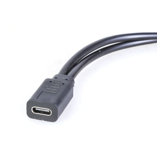 PVC USB Type C Hun til Dobbelt Type C Han Opladerkabel til Elektronik