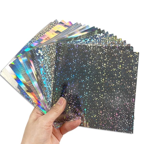 20 st Glitterpapper Skimrande Plastpapper för Scrapbooking