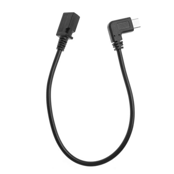 Vinkel 90 Grader Typ C till Micro USB Kabel USB-C Hane till Micro-B Hona Konverter OTG Adapter Datakabel 27cm