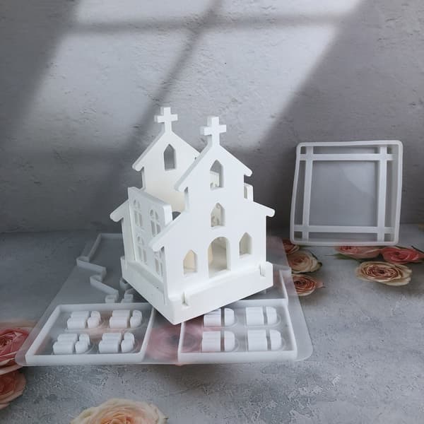 2-pack Silikonform Set Handgjorda Ornamentformar Högtidsfirande Form