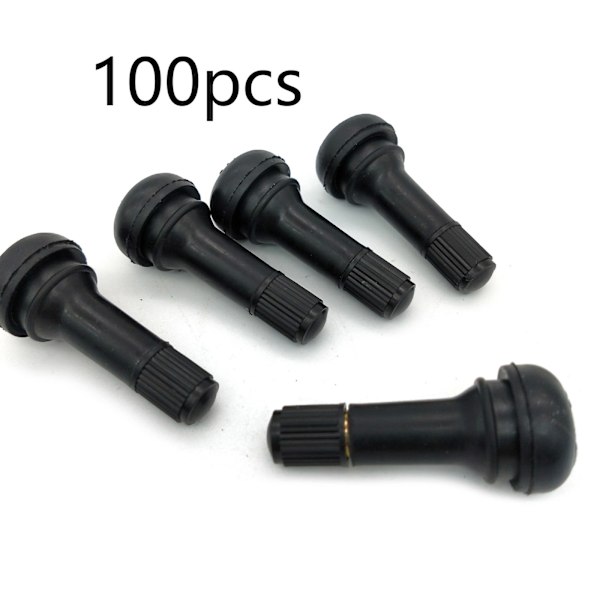 100 stk. Universal TR413 Snap-In Gummidæk til Ventilstammer Kort Stang Bil Tilbehør