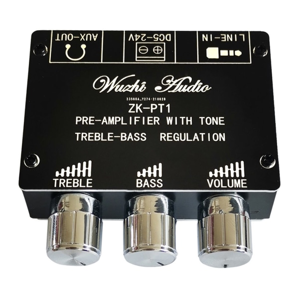 ZK-PT1 Bluetooth-kompatibel 5.0 Audio Receiver Stereo Decoder Tone Board Controller Tonal Preamp Amp Knopp för förstärkare