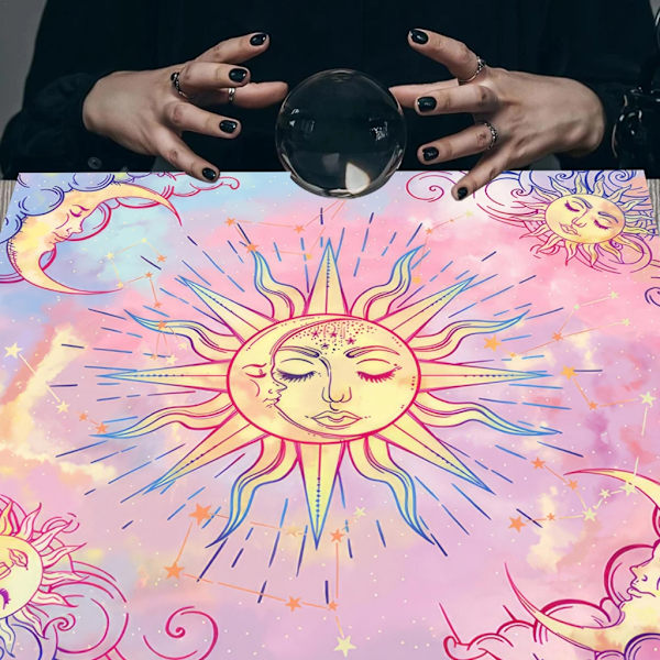 Praktisk Tarot-duk Bordsduk Bordsöverdrag för Matsal Kök Dekor 60x60cm