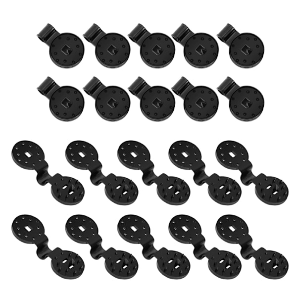 20/50/100ST Skärmduk Plastklämmor Runda plastsvarta klämmor Vindtät markisklämma Grip Skärm Tygtillbehör 20