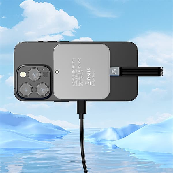 M.2 NVME Magnetisk Solid Disk Kabinett For 2230/2242 USB3.1 Høy Hastighet