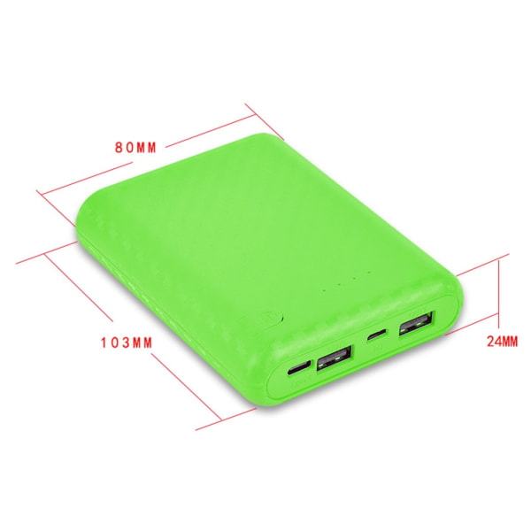 DIY Power Bank Box 4x18650 Batteri Case Skal med flera färgval Batteri ingår ej 5V/2,4A USB utgång Red