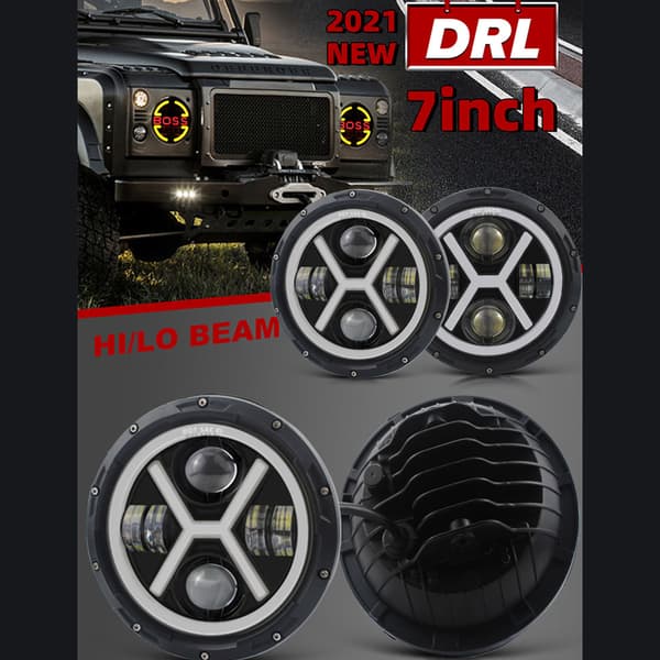 Fremhæv Spotlight Front Bumper Dome Lys Høj Lav Stråle til Wrangler Off-road