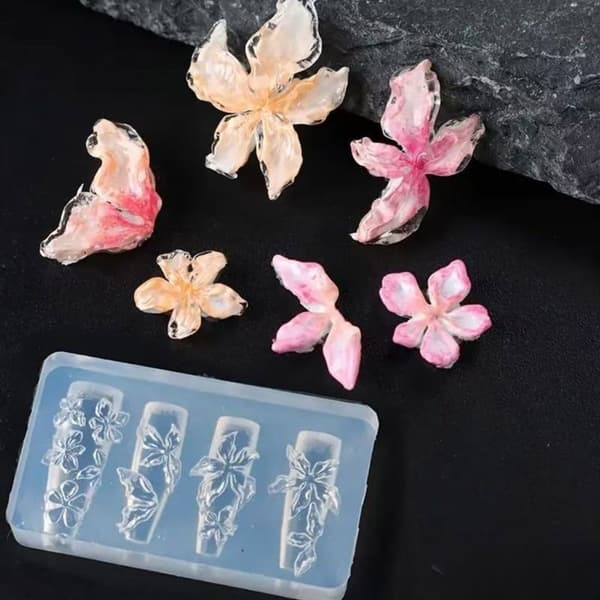 3-pack Professionella Nagelkonstformar Blomform Små Tillbehör Formar