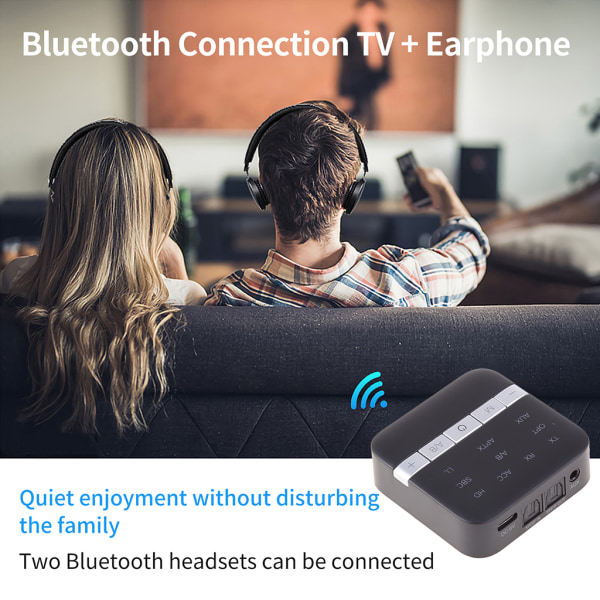 Låg latens 3,5 mm Bluetooth-kompatibel 5.0-adapter Bluetooth-kompatibel sändare mottagare Long Range Compact Mini