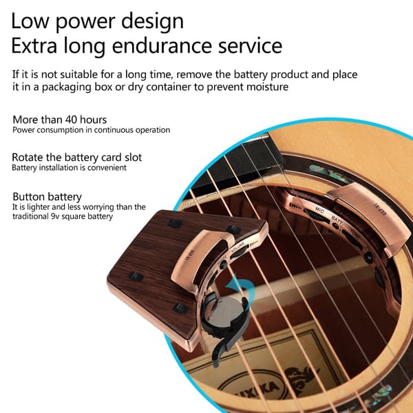 Gitarr Pickup Gitarr Soundhole Dubbel Pickup för klassisk akustisk gitarr GGP-01 Akustisk gitarr Pickup Soundhole Pickup