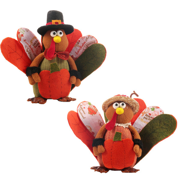 Pumpa Turkiet Styling Thanksgiving för Doll Ornament Harvest Festival Dwarf för null - Female