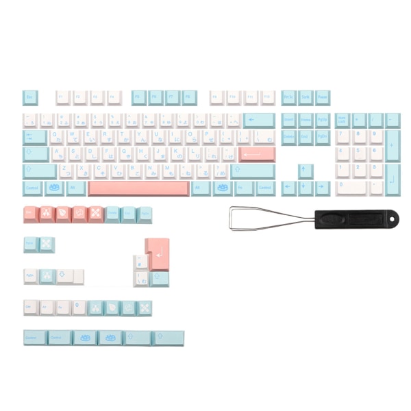 135 nycklar Keycaps Tjock PBT Femsidig Sublimation Cherry Höjd För MX Switchar för 61 64 84 87 96 Layout Dye Sub Keycap Japanese