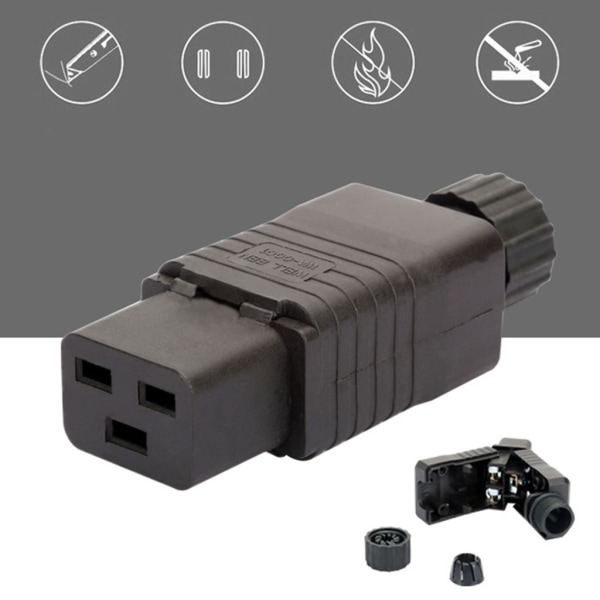 IEC PDU UPS 16A 250VAC 320 C 19 kontakt, kontakt IEC kontakt IEC 320 C19 C19 kontakt feme Connect Rewireable Socket Hållbar
