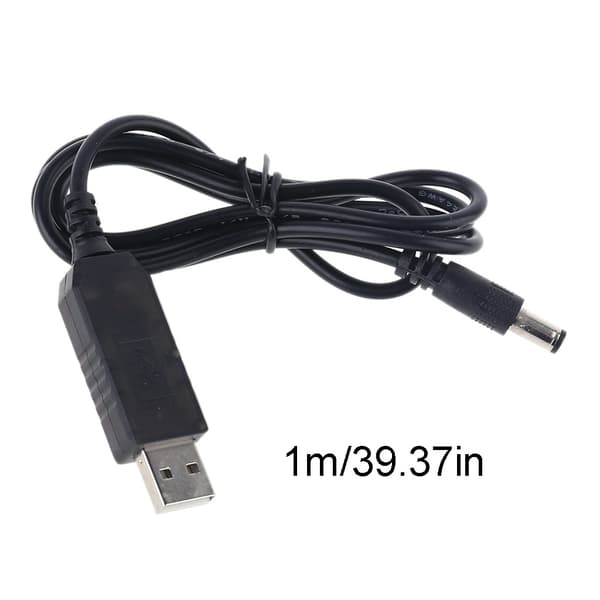USB til DC 12V 1.5A Justerbar Spænding 5.5x2.5mm Strømkabel til WiFi Router