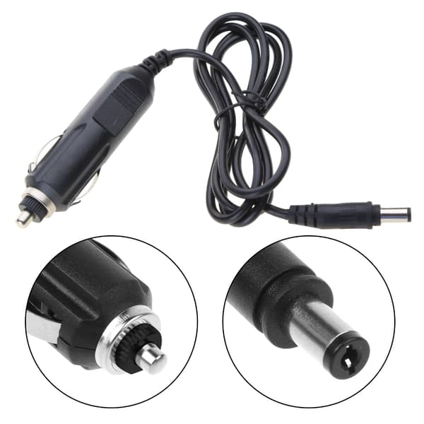 12V DC5.5mm x2.1mm Bil Cigarettænder Strømforsyningsadapterkabel