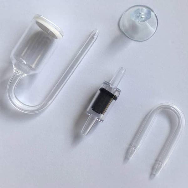 CO2-diffusor 4 stk. til Nano Kit Transparent Glas Øger CO2-mætning Black