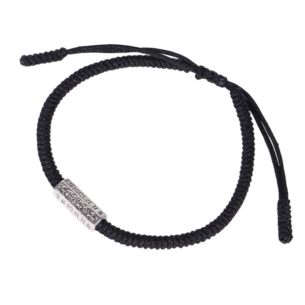 Tibetanskt ordspråk med sex tecken King Kong Knot Armband för kreativt handgjort armband Vintage Buddhist Lucky Rope Armband Red