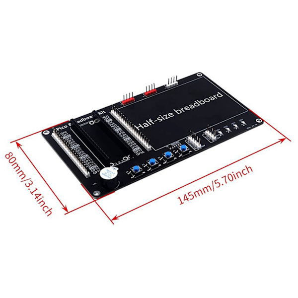 Raspberry Pi Pico Breakout Breadboard Testa Kretskort Bärbar Pico-modul för nybörjare DIY-krets