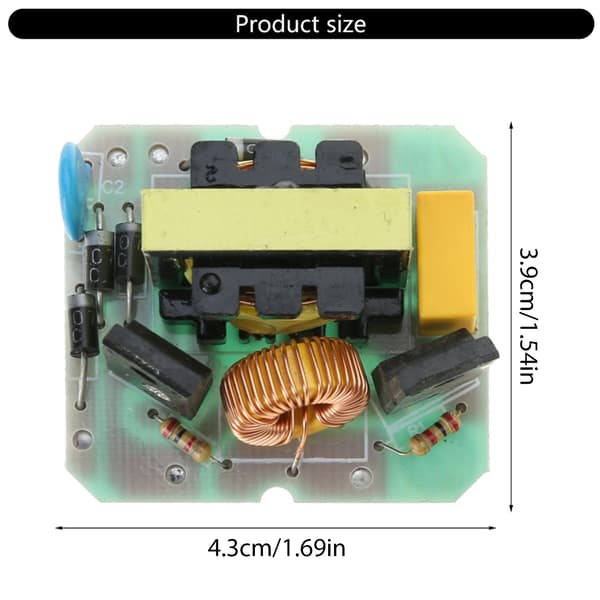 Dobbeltkanal strømmodul DC12V til AC220V Boost Inverter til hjemmebrug