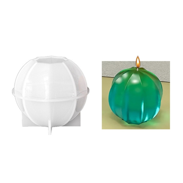 3D Geometriske Cylinder Lysforme Resin Form til Lysfremstilling Silikone Klar Tekstur Cylinder Lys Silikoneforme